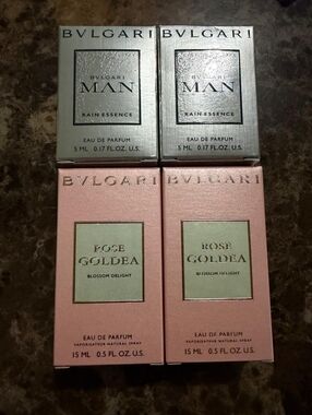 Bvlgari Man Rain Essence (Silver) 5ml & Rose Goldea Blossom Delight (Pink) 15ml